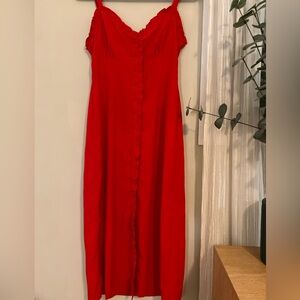 Topshop Curve Hugging Red Dress